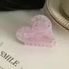 Acessórios de Cabelo YHJ 2023 Novo Grampo de Cabelo Coreano Love de Ácido Acético Menina Rosa Strass Presilha Tubarão Presilha Traseira