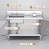 Gabinete de Piscina de Fábrica Acero Inoxidable Comercial Lavabo Individual y Doble Gabinete de Lavabo para Verduras Cocina Tres Lavabos Desinfección de Agua Gabinete de Almacenamiento para Piscina Desagüe