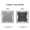 Tipo 82 Eu Estándar Europeo Estilo Alemán Panel de Vidrio Gris Interruptor Enchufe Componente Funcional Tipo C Carga Combinación