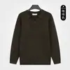 Suéter de punto business casual con cuello de gaviota para otoño e invierno, tejido de color liso estilo old money, lujo ligero con sensación de alta gama, prenda base de punto
