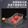 Cesta cuadrada de acero inoxidable al por mayor de fábrica, cesta rectangular para lavar frutas, escurridor para arroz, utensilios de cocina