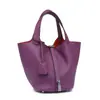 Capa superior piel de vaca H cesta de verduras para el hogar bolso cubo moda transfronteriza bolso tote de gran capacidad bolso de cuero para mujer venta al por mayor de fábrica