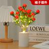 Luz de noite de fruta artificial luz de noite criativa em vaso lâmpada de cabeceira de quarto lâmpada de teto decoração de casa decoração de mesa