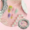 Unhas Vestíveis 3D com Design de Flor Colorida Gradiente Popular Transfronteiriça de Alta Qualidade Premium Atacado de Peças de Unha de Loja Especializada