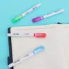 Bolígrafos Curvos de Exportación Creativa para Papelería, Bolígrafos Estudiantes de Contorno Floral Estético de Alto Valor, Bolígrafos de Colores de Contorno de una Sola Punta para Marcar Puntos Clave