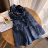 Lenço Estampado de Leopardo para Comércio Exterior, Lenço Longo de Seda Fina de Organza para Primavera e Verão, Xale de Renda de Corte Alto, Lenço de Gaze para Proteção Solar