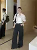 ICCIICC Treze Linhas Calças Pantalona Minimalistas de Alta Qualidade para Mulheres, Calças Casuais Soltas Emagrecedoras, Novo Estilo Outono 2060