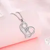 Popular Collar de Corazón Incrustado con Diamantes Estilo Europeo y Americano para Mujer, Cadena para Clavícula de Circonita en Forma de Corazón, Joyería Versátil de Moda de Lujo Sutil de Nicho