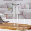 Vaso Nórdico, Vaso de Vidro Reto Simples para Flores Hidropônicas, Porta-Vela, Decoração de Casa de Luxo Leve, Peça de Decoração com Flores Secas