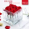 Stock Listo Caja Acrílica Transparente Cuadrada para Flores Preservadas, Caja de Almacenamiento y Exhibición de Flores Acrílica que Almacena Agua Venta al por Mayor
