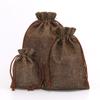 Bolsas de Lino Imitación Compuesto en Stock, Bolsas de Lino con Cordón Ajustable, Bolsas para Empaque de Regalo de Joyería, Bolsas de Almacenamiento de Lino al Mayoreo
