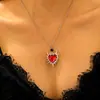 Collar de Corazón con Espinas Estilo Oscuro Gótico Moda Femenina Subcultura Colgante Personalizado Cadena para Clavícula Accesorios de Collar para Hombres y Mujeres