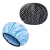 Gorro de ducha impermeable para mujer, elegante y atractivo, adecuado para usar en la ducha y la cocina, a prueba de aceite, de doble capa, engrosado, para uso doméstico
