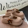 Pantuflas Mary Jane para Mujer 2026 Verano Nuevas Sandalias Cerradas Antideslizantes para Exteriores con Suela Gruesa de Eva y Sensación de Caminar sobre las Nubes