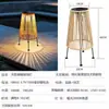 Novo Lustre Solar para Pátio Externo Lâmpada Pendurada em Árvore B&B Villa Beiral Portão Rattan Estilo Chinês Atmosfera