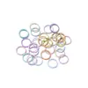 Anillo Plano de Bucle Único Pintado Color Macarrón Anillo de Conexión para Pulsera DIY Collar Material de Acabado