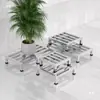 Estante de Almacenamiento de Acero Inoxidable, Estante con Carga para Acuario, Base Elevada, Estante para Macetas Doméstico, Estante Inferior de Pie, Estante de Alta Resistencia