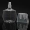 Frasco Quadrado de 12ml com Tampa Transparente, Tampa Verde Frasco de Plástico PET Frasco Conta-Gotas Frasco de Remédio para Olhos
