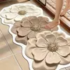 Tapete de Banheiro Flor Dourada Pode Ser Usado como Tapete de Banheiro Capacho Decoração de Casa Tapete de Área Tapete de Quarto Atacado