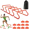 Vallas de Entrenamiento de Fútbol de 23 cm de Altura Marco de Valla Obstáculo Modular Desmontable Valla Montaje de Entrenamiento Físico Valla de Agilidad