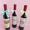 Garrafa de Perfume Ecológica de Alta Qualidade, Garrafa de Vinho e Bebidas, Decoração de Presente para Festa de Feriado, Decoração de Flores, Laço DIY