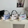 Bolsa de Mano Dulce con Lazo al por Mayor para Mujer, Bolso Pequeño Fresco de Gama Alta, Bolso de Hombro, Bolso Tote de Nicho