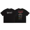 San Miguel Americano Vintage Desgastado Lavado Retro Camiseta de Verano Holgada de Manga Corta para Hombre y Mujer Marca de Moda