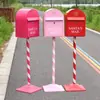 Buzón de hierro forjado retro estilo europeo modelo de buzón caja de sugerencias caja para cartas y periódicos a prueba de lluvia para exteriores accesorios decorativos de moda en internet