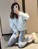 Sudadera de cuello medio estilo casual para mujer, otoño e invierno, nueva, casual, con forro polar, top tipo jersey, chaqueta corta con media cremallera