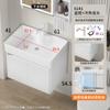 Baño Tamaño Pequeño Gabinete de Baño Balcón Cerámica Lavabo Todo en Uno Espacio Aluminio Espacial Mesa de Lavado Espacio Pequeño Mini Mesa de Lavado