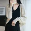 Blusa de Malla de Aire Acondicionado Nueva de Verano para Mujer, Cárdigan de Manga Murciélago, Top de Punto Fino