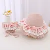 Sombrero de Sol para Bebé Niña Sombrero Fresco de Verano Protector Solar Sombrero de Sol Verano Linda Niña Playa Encaje Princesa Sombrero de Paja para Niños