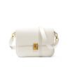 Bolso Bolso de Mujer Nuevo Primavera y Verano Cuero Vacuno Hombro Bolso Tofu Hebilla de Bloqueo de Alta Gama Cruzado Cuero Axilar Bolso Cuadrado Pequeño