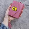 Porta-moedas de Pom Pom de Cor Sólida Pokemon Dunhuang 70% de Desconto Carteira Curta com Múltiplos Porta-Cartões para Mulheres