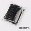 Clip de una palabra negro simple coreano para cabello embolsado Pinza para el cabello Femenina Linda Cabeza de Celebridad de Internet Pinza Ondulada Accesorios para el Cabello Venta al por Mayor