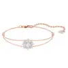 Pulsera clásica de cristal Shijia de alta calidad con elementos de Swarovski para mujer, pulsera de corazón danzante y terrón de azúcar