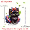 Colgante de Acrílico Plano 2D con Patrón de Gato Negro para el Día de la Independencia Transfronterizo Decoración Cálida de Escena Familiar