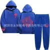 Vendas Diretas Transfronteiriças Outono e Inverno Novo Moletom com Capuz Estampado Tendência Manga Longa Calça Reta Solta Homem Tendência Japonesa