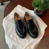 Zapatos de Cuero con Suela Gruesa Estilo Retro Británico para Mujer 2026 Nuevos Mocasines de Tacón Grueso Slip-on Zapatos Casuales