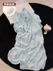 Pijama de Manga Corta al por Mayor de Fábrica para Mujer Verano 2026, Ropa de Casa Linda de Verano, Vestido que se Puede Usar Afuera, Seda de Hielo