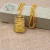 Cadena de Oro Chapado Eléctrico Imitación 24k Oro de Arena Vietnamita Marca de Buda Guanyin Dorada Paquete de Transferencia de Suerte Accesorios Punto Turístico Venta Caliente