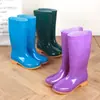 Botas de lluvia de algodón de caña alta antideslizantes con forro polar, zapatos impermeables, zapatos de goma, cubrebotas, botas de agua para mujer, zapatos cálidos para cocina de adulto, zapatos para sembrar arroz