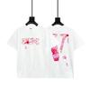 2024 VLONE Camiseta de Manga Corta Serie V Grande Estampado de Estrella V Camiseta de Manga Corta para Parejas Hombres y Mujeres Tendencia High Street Personalizada