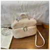 Bolsa Pelúcia Casual Moda Retrô Feminina 2026 Outono Novo Estilo Tendência Versão Coreana ins Bolsa de Ombro Único Transversal Tendência Toque de Alta Qualidade