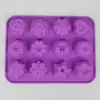 12 Moldes para Pasteles con Forma de Flor, Gelatina Blanca, Capacillos para Muffins de Repostería, Moldes de Silicona para Hornear, Resistentes a Altas Temperaturas, para Uso Doméstico