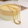 Collar de perlas de lujo ligero y amor para mujer, estilo hip hop de verano, con costuras geniales, diseño de nicho, cadena de clavícula de alta calidad.
