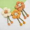 Bolsa de Concha Hecha a Mano con Flores de Dibujos Animados Transfronteriza, Bolsa Tejida de Girasol para Niños, Bolso de Paja Casual para Hombro de Viaje