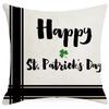 Calle Amazonas. Funda de almohada de lino con estampado del Día de San Patricio para el hogar, sala de estar, sofá, dormitorio