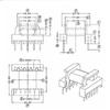 Esqueleto de Transformador Epc25 Esqueleto de Fuente de Alimentación Epc25 Ranura Única Horizontal 5 + 6 Patas