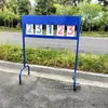 Marcador de Baloncesto Estante Plegable para Anotar Marcación Manual No Electrónico Dial de Puntuación para Juego de Voleibol Temporizador Vertical Móvil